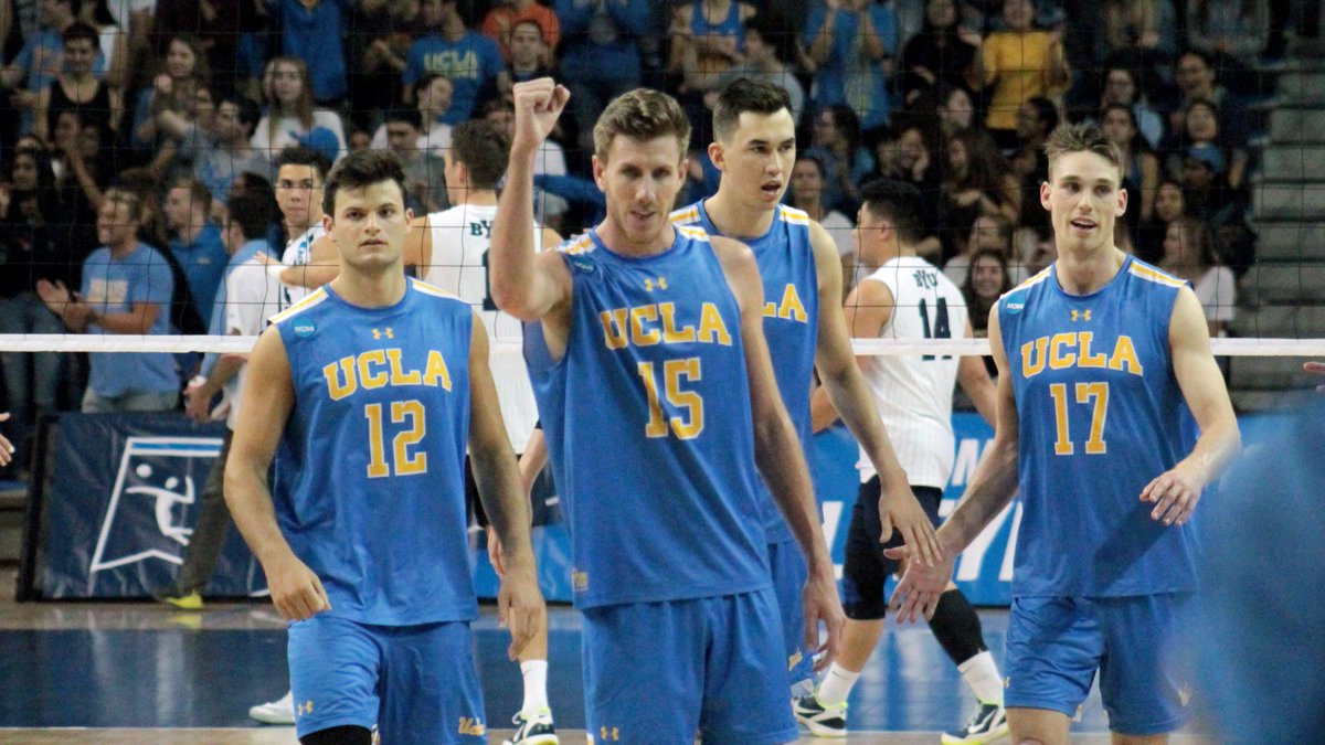 UCLAMVB's tweet photo. .@UCLAAthletics @uclamvb on the quest for #116!  Thank you to @uclatheden @UCLABruinBand @UCLASpiritSquad @UCLA_Alumni and all the Bruin fans who rocked Pauley Pavilion today!  Catch you back on Saturday at 4pm! #GoBruins #NCAAMVB https://t.co/TCpNY7Jqm3