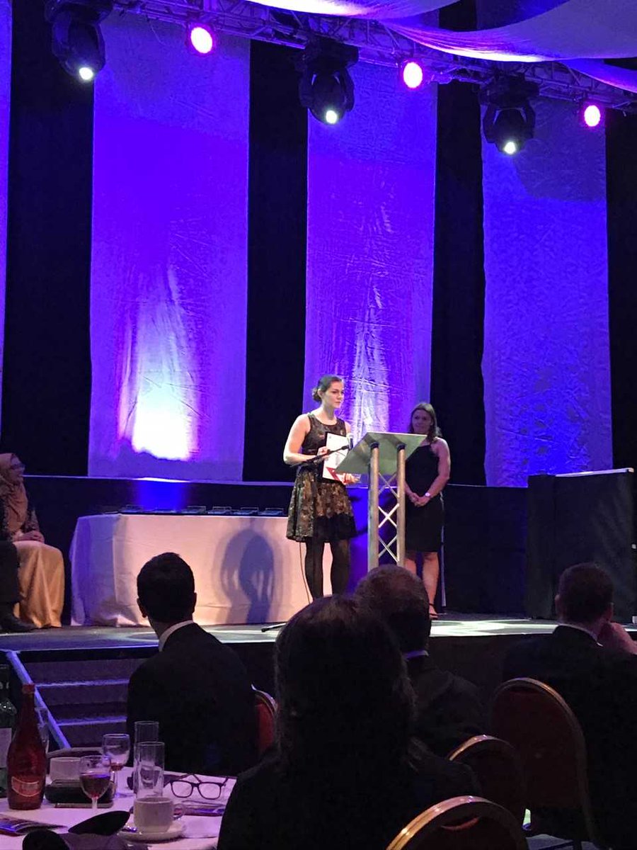 johndn's tweet photo. Eve Walker a @cardiffwpsa pharmacy student collects the #ELSA18 for Personal Tutor of the Year on behalf of the @cardiffuni winner Dr Claire Simons of @PharmacyCU for her work enriching the life of students  @cardiffstudents @CU_StudentVoice https://t.co/IkCgLxX6M5