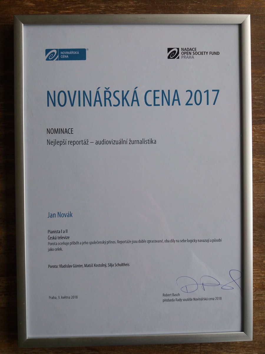 Jan_p_novak's tweet photo. Čest vítězům. #nc2017 #novinarskacena https://t.co/V66shh039z