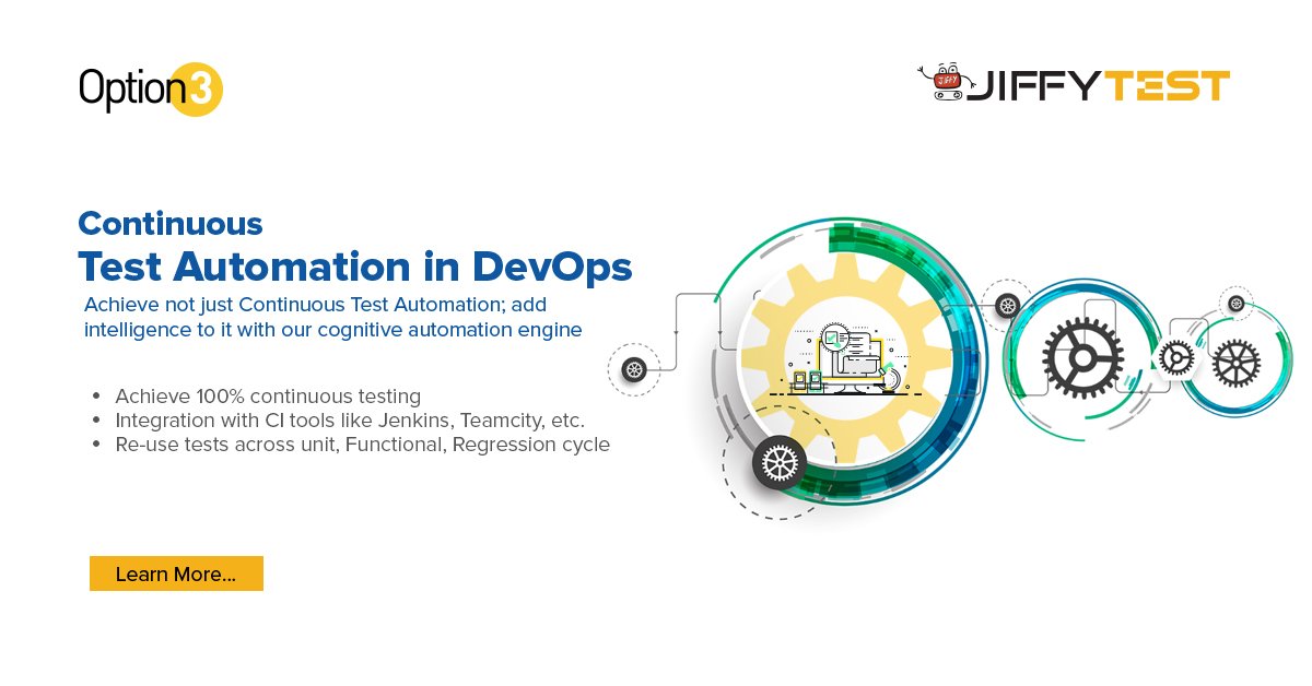 Option3 Is Your Automation Intelligent If No Then Its Time To Opt Jiffytest Visit To Book A Demo T Co J5fe06ndvx Automationtools Intelligentautomationtesting Testingtoolfordevops Businessautomationtool