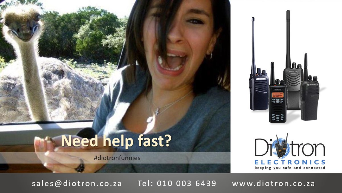 diotronelec's tweet photo. Need help fast?! Contact Diotron Electronics for all your two way radio and communications needs. #diotronfunnies #keepingyousafeandconnected #twowayradios https://t.co/s0eHRYaIJo