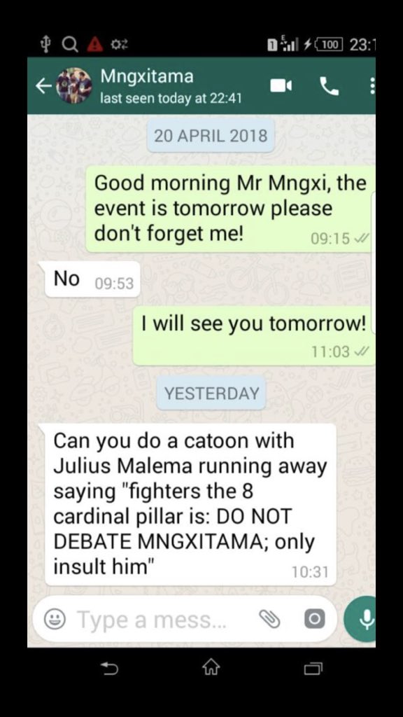 Julius_S_Malema's tweet photo. The obsession is scary... https://t.co/0bZq453Orf