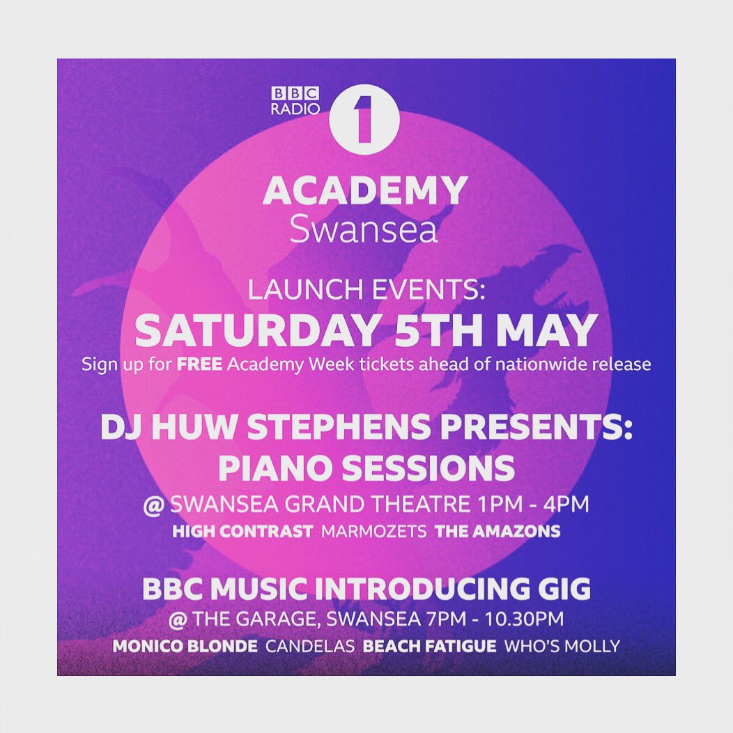 whosmolly's tweet image. TOMORROW // @whosmolly @BBCR1 #Swansea with @HorizonsCymru &amp;amp; @bbcintroducing • 7PM #Free #Tickets here: skiddle.com/whats-on/Swans…