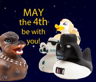 justducksuk's tweet photo. Happy Star Wars Day! #sayitwithaduck #maythe4thbewithyou #starwars #darkduck #duckfadar #pondtrooper #chewquacker #princesslayer https://t.co/gQPDjNc8qp