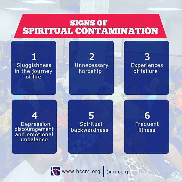 Notes from the April Edition of #SolutionNight . 
Here are some signs of 'Spiritual Contamination' - Pastor Lolade Siju