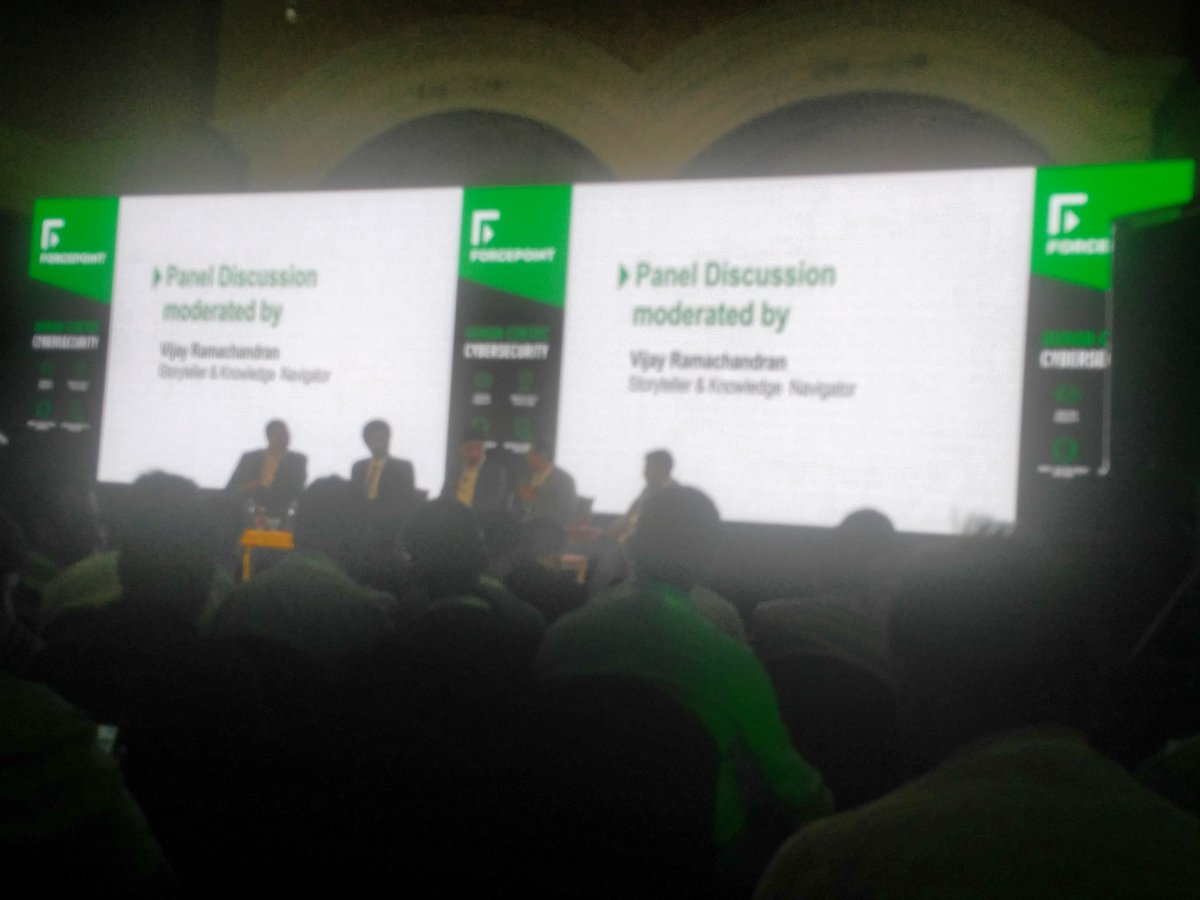 ootyajay's tweet photo. Now the panel discussion moderated by @vijayram #FSEDay2018 #forcepoint https://t.co/OfcaWuvERj