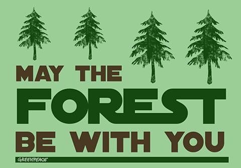 Greenpeace's tweet photo. #Maythe4th #StarWarsDay (#Badpungoodcause) https://t.co/pKUqQx4zVK https://t.co/Irs34ahSX0