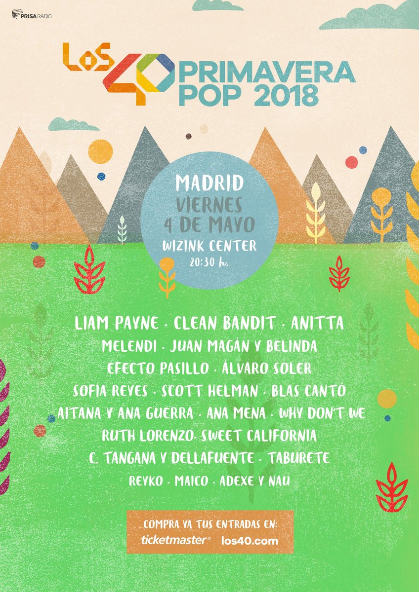 Los40's tweet photo. Sí! Llegó el día de nuestro gran #LOS40PrimaveraPop, un #festivalparatodos que podrás seguir esta noche en directo en https://t.co/SFVV5S3UMJ, YouTube y nuestras redes sociales. ¿Te apuntas? https://t.co/1zDMvDzSFH