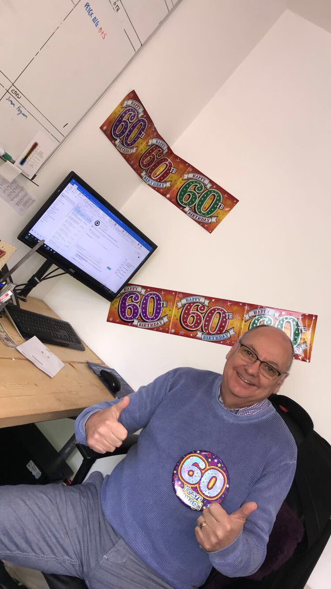 cs_camerons's tweet photo. Happy 60th to the life and soul of the Edinburgh office, we love ya Tel🥂🎉 https://t.co/UNj7MAsZiy