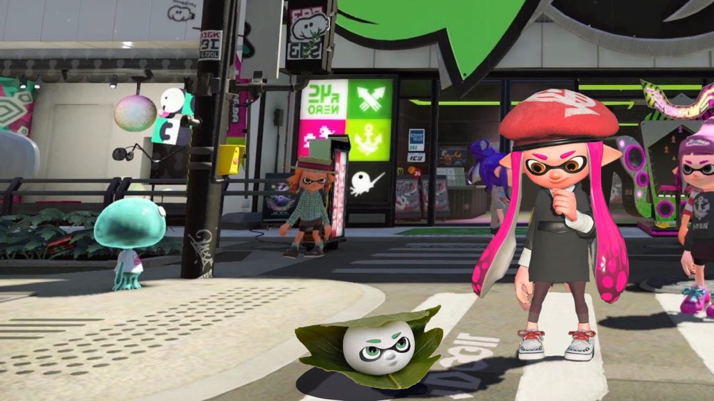 SplaToomlp's tweet image. 明日5月5日、こどもの日限定キャラクター「カシワモチ」が登場するぞ。見て可愛い、遊んで楽しい、食べて美味しいの三拍子揃ったキャラだ。しかしいきなり爆発する個体もいるので気をつけよう。