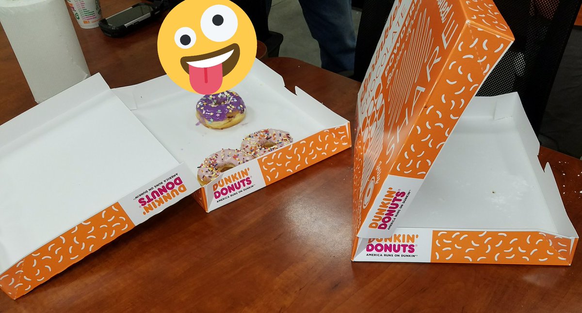 Bought the day and night team some donuts to say, "Thank You" for their hard work trying to finish projects and MAP. I think they approved.
#busyweek