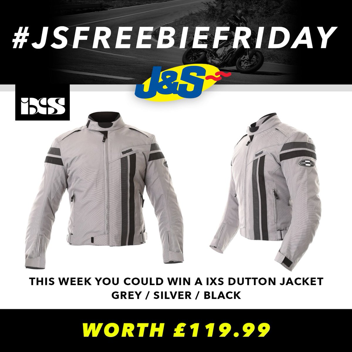 #JSFREEBIEFRIDAY Retweet &amp; follow us for a chance to win an IXS Dutton Jacket. Ends Tues May 8th. You can also enter by signing up to our newsletter here: ow.ly/ZJEk30iZs1U      Happy Friday everyone! ow.ly/wjp830jPpJX