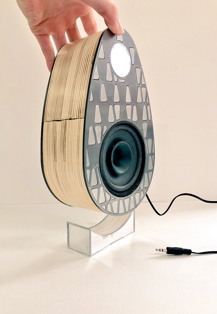 Finished A2 speaker. Creative design, unintentionally avocado shaped! 🥑🔊😂 #ProductDesign