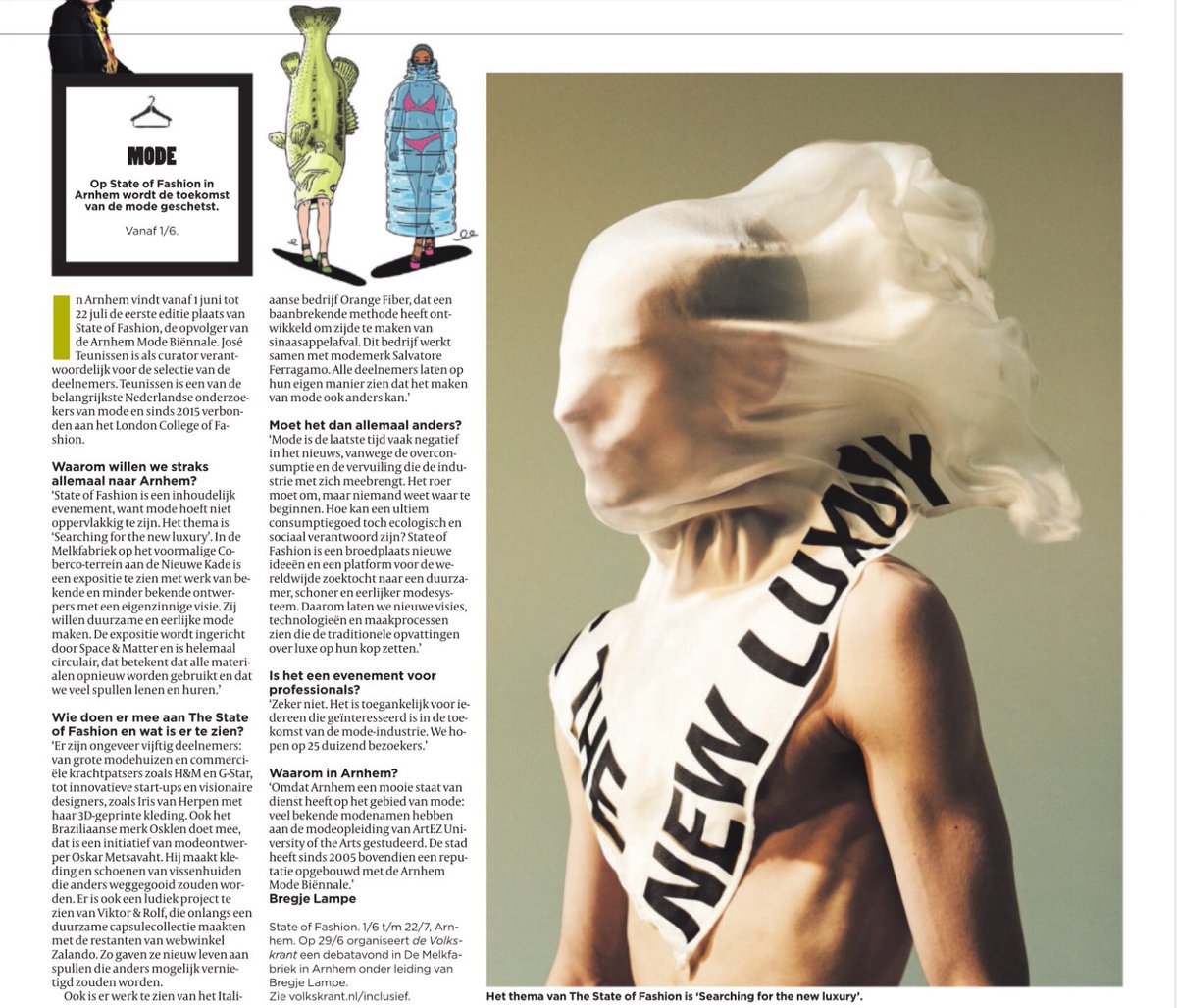 Een van de zeventien heerlijke aanraders van de Volkskrant  >>> State of Fashion @ Arnhem. 

@STOF2018 <a href="/ArnhemCentrum/">Binnenstad Arnhem</a> <a href="/gemeentearnhem/">Gemeente Arnhem</a> @deVolkskrant
