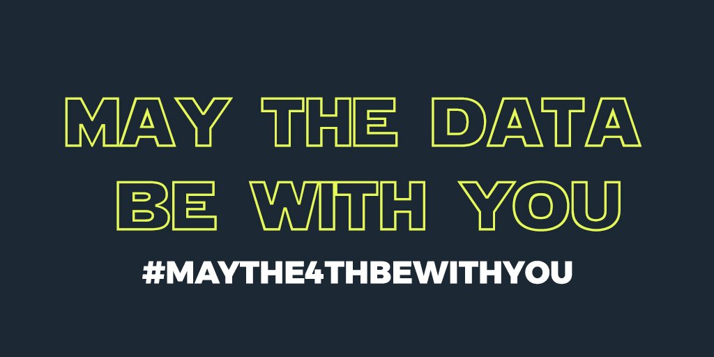 8wiresio's tweet photo. Yes, it is #StarWarsDay
#TheDataAwakens https://t.co/aTbgZOlYVU