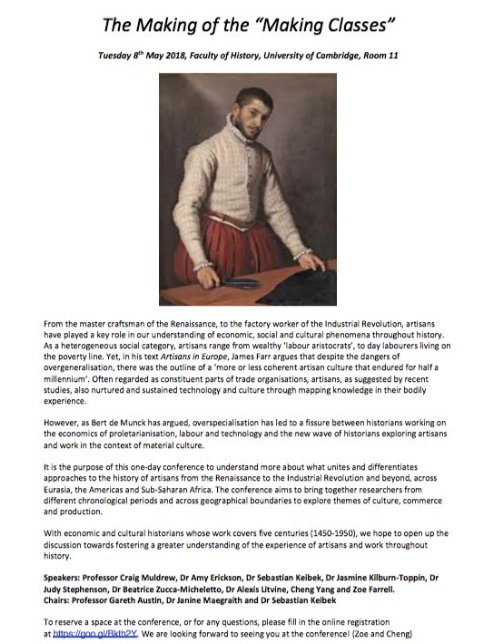 EModCam's tweet photo. We're excited to attend 'The Making of the "Making Classes' Conference TUESDAY 8th May in the Faculty of History @CamHistory #emcambridge https://t.co/6iHtIJpvzx