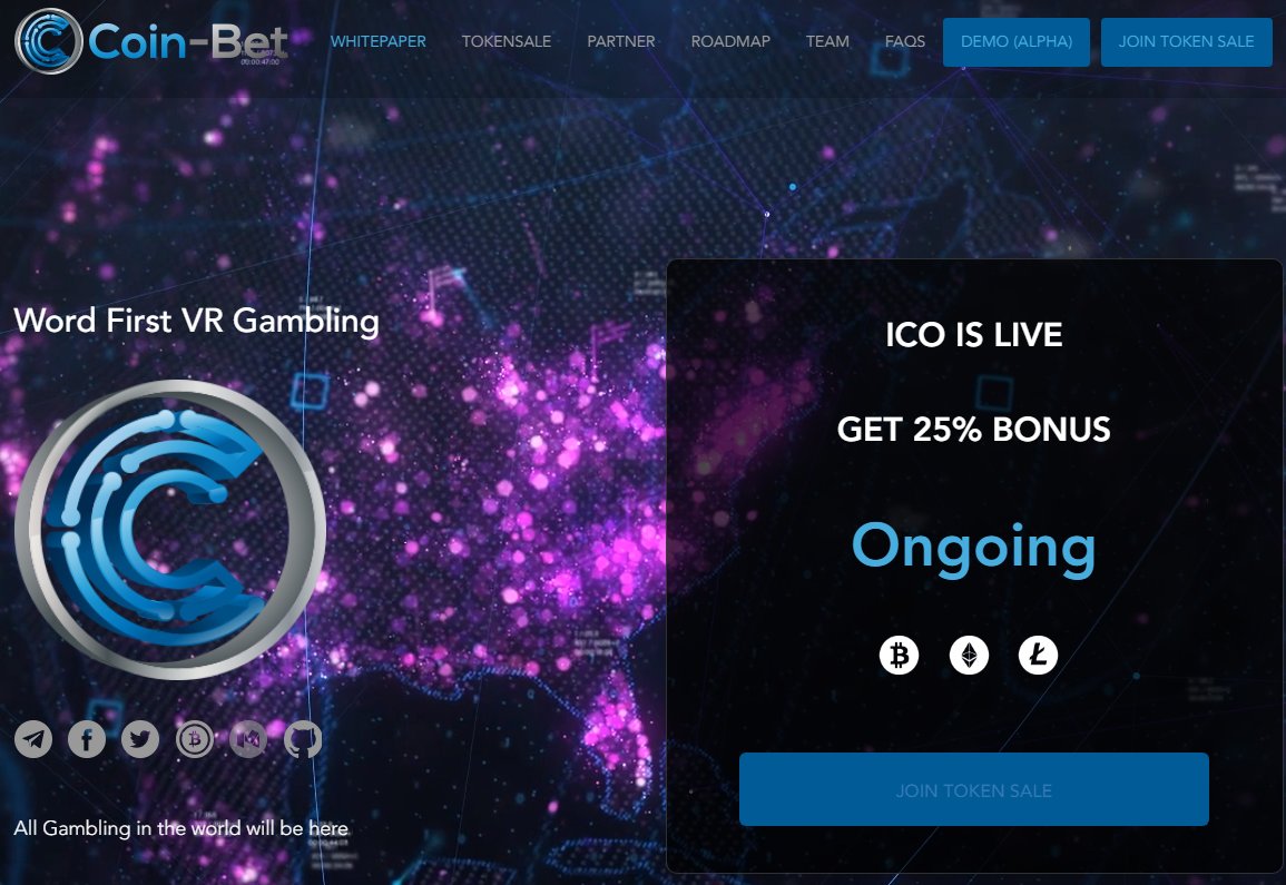 The first week of ICO began.
You will get 25 % bouns

JOIN NOW

coin-bet.bet

#coin-bet #ehtereum #bitcoin #ICO #gambling #betting #slot #dice