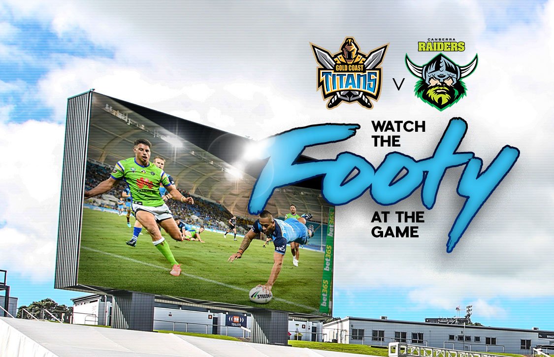 NZWarriors's tweet photo. We're playing the @RaidersCanberra v @GCTitans match on our big screen before we take on the Tigers. Gates open 4.45pm #NRL

[Read] https://t.co/tePrKojRrJ https://t.co/F4qdpVgxgZ