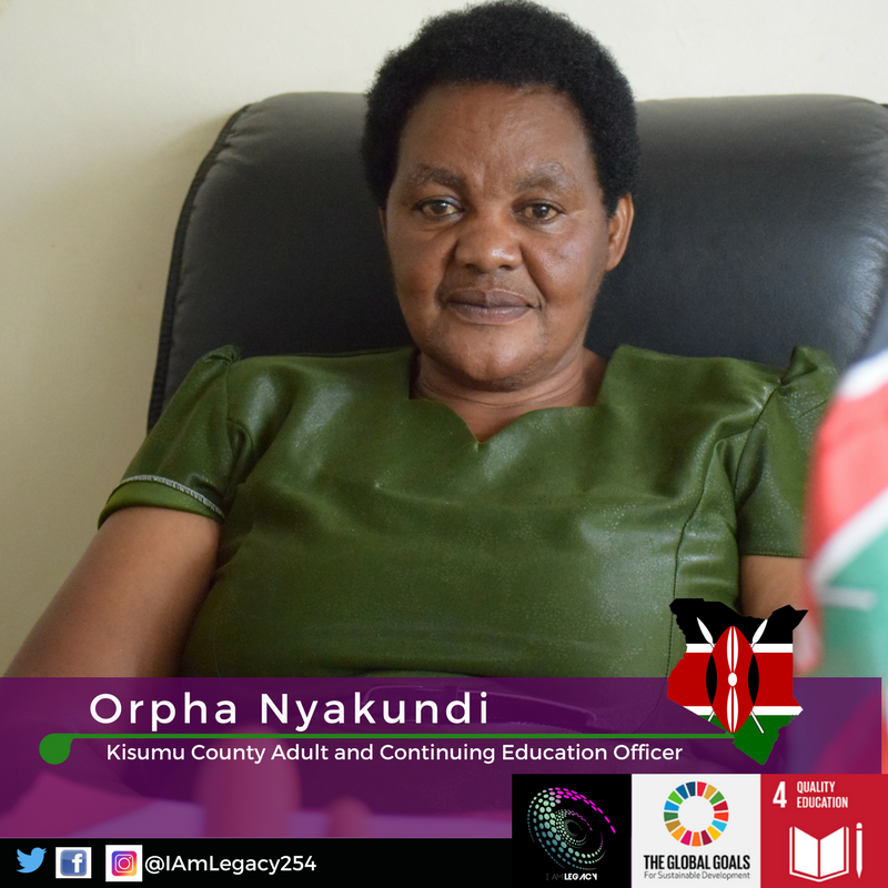 Today we are celebrating Opha's #learninglegacy . She is the current Kisumu county adult and continuing education officer having dedicated over 25 years of service towards eradicating illiteracy among the youth in Kenya. #IAmLegacy254