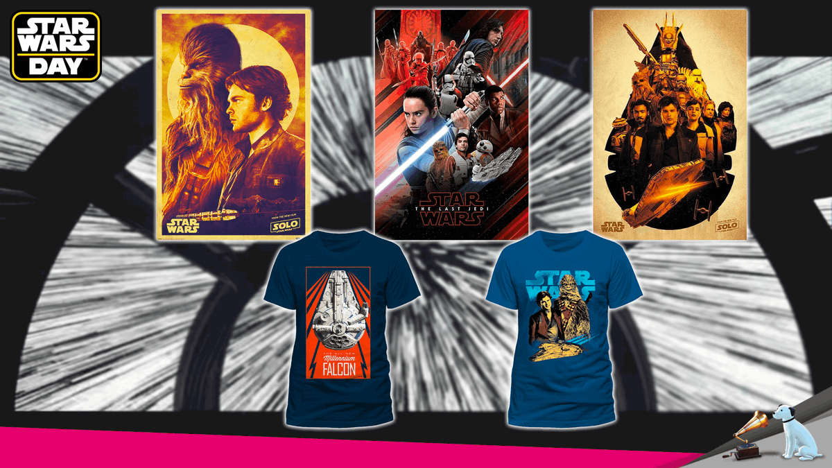 hmvtweets's tweet photo. To celebrate #StarWarsDay, we're giving away this t-shirt &amp; poster bundle! Just RT &amp; follow to enter, &amp; May the 4th be with you! https://t.co/qkc6Nne0Ql