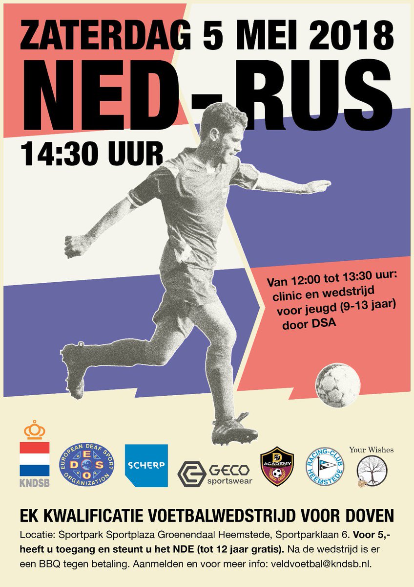 R C H Voetbalclub Heemstede En Twitter Vanavond In Voetbalinside De Bondscoach Van Het Nederlands Doven Elftal Zaterdag Vindt Ned Rus Plaats Op Rch Heemstede Https T Co Kuvv7yqjxk Kndsbvv Dovensport Nedrus Onsoranje Welkom Haarlem