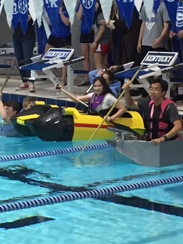 GHSEngineering_'s tweet photo. What a great event at UK! Lots of fun with cardboard boat races! @UKEngineering @UKy_Klein @GHSDrAllen https://t.co/EG8KCl03iU