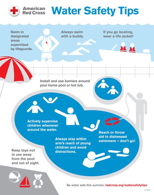 May is #NationalWaterSafetyMonth. Here are some water safety tips from the American Red Cross.