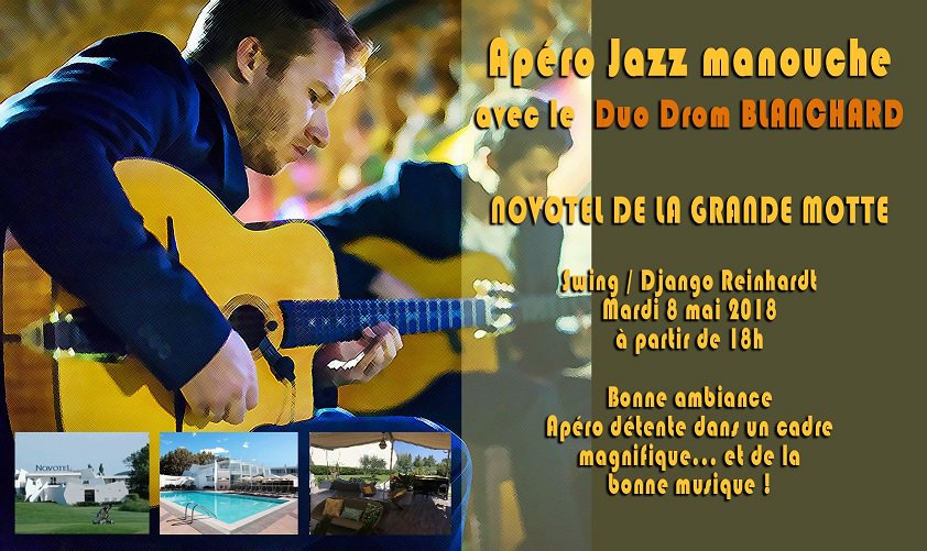 NovotelGolf's tweet photo. Quelques notes de musique, une soirée douce, et partager un moment de détente... 🎶🍸🌟
Rejoignez-nous au Novotel La Grande Motte Golf, Mardi 08 Mai 2018 dès 18h00.... #novotellgm #musique #soiree https://t.co/Judoh8lvzZ