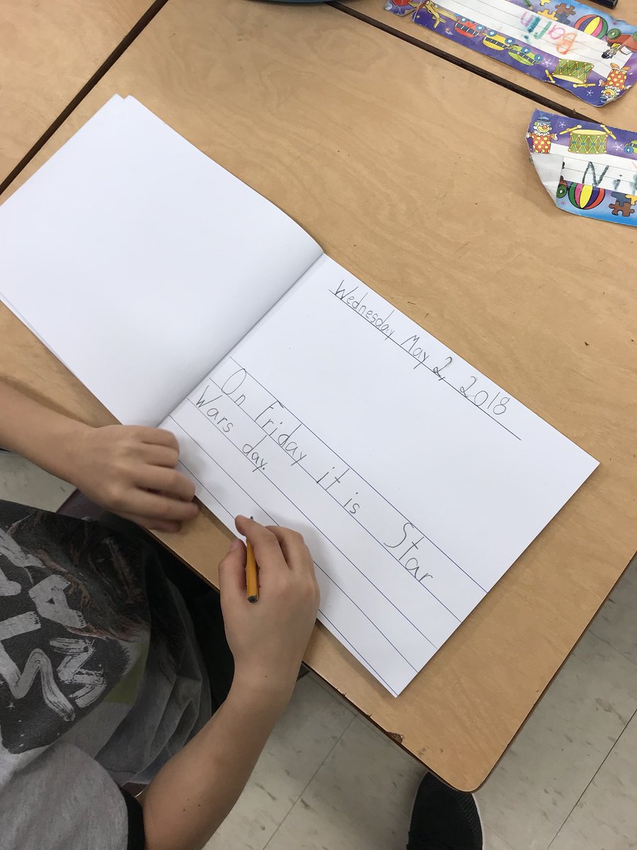 MsThiya21's tweet image. May the fourth be with you! @NorthBendale @LC3_TDSB @tdsb #writingsamples #grade1 #StarWars