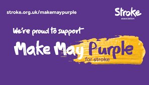 We are Proud to Support 'Make May Purple for Stroke' and will be holding a Purple themed fun day on the 19th May. #StrokeAwarenessMonth #strokerehab