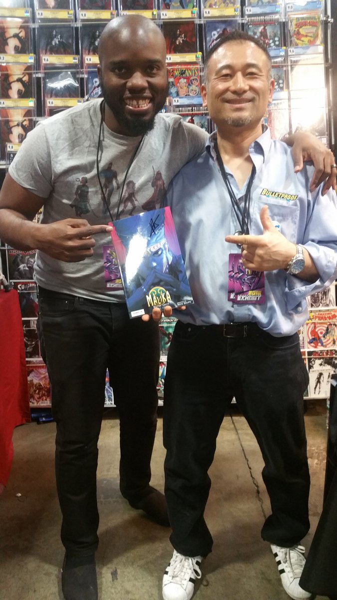 In-store signing event today @ #Bulletproofcomics  with #Malika creator and writer soon to be superstar  Roye Okupe. From 6-8pm , he will sign both trade 1 and 2 of this award winning graphic novel. Free COA will be available with purchase. Don't miss this event!!!!!