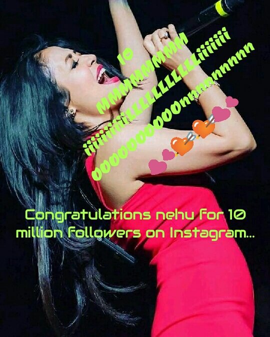 10 million followers on instagram most followed musician on instagram nehakakkar nehakakkar neheart happyme lovepic twitter com 99vy4ygye4 - neha kakkar instagram followers