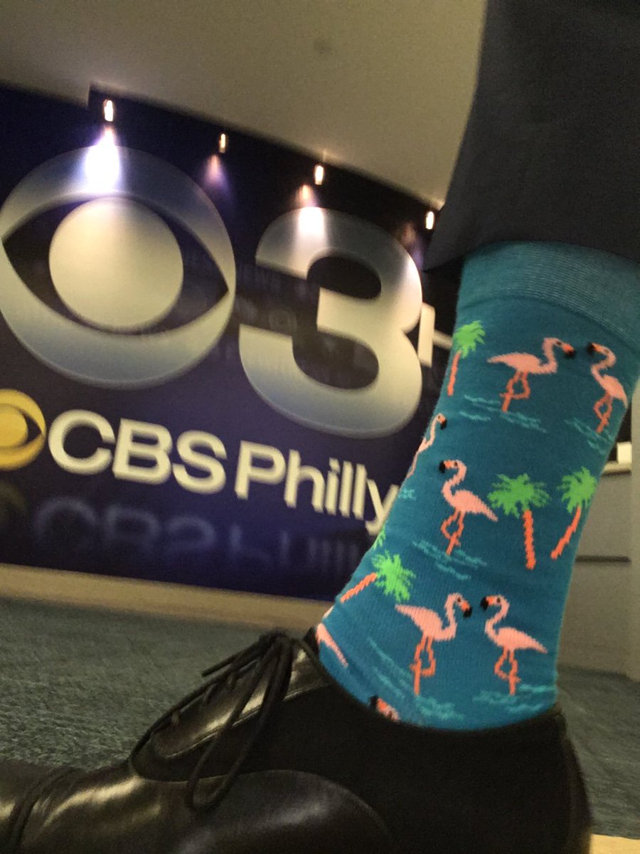 It's shaping up to be a steamy day. So I decided to wear my pink flamingo socks today. (They're a gift from Cheri Tartaglione of Dorothy Bullock Elementary School in Glassboro) #SummerInSpring