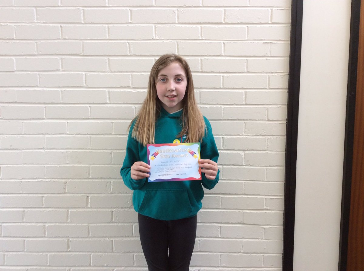 LochsidePS's tweet photo. Abi with her headteacher's Award for all her fabulous extra homework. Well done Abi. #P7K #LochsidePS https://t.co/8AIase3ul6