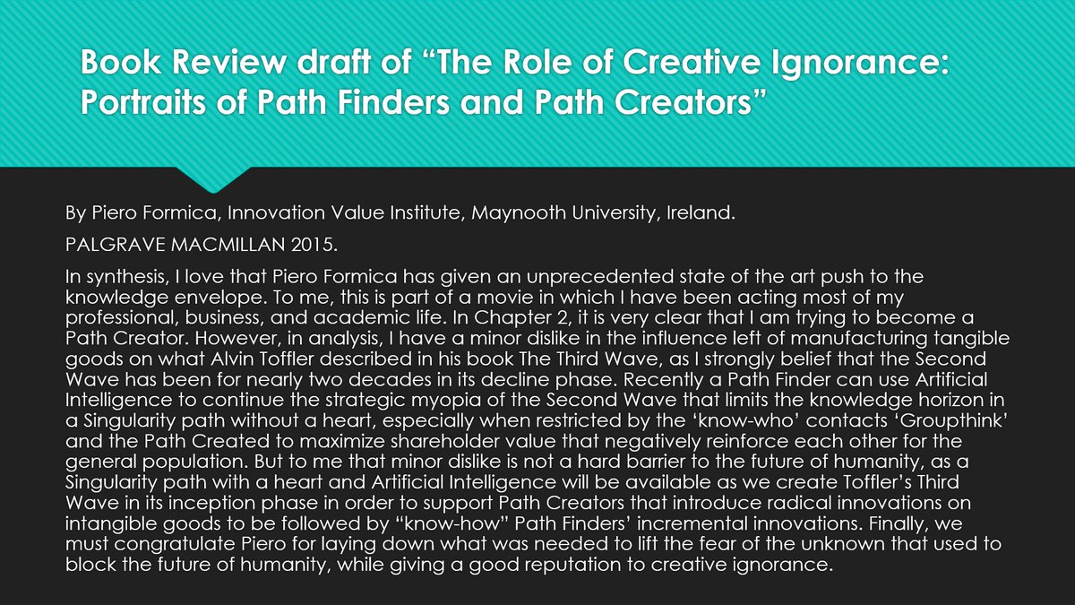 The Role of Creative Ignorance: Portraits of Pathfinders and Path Creators