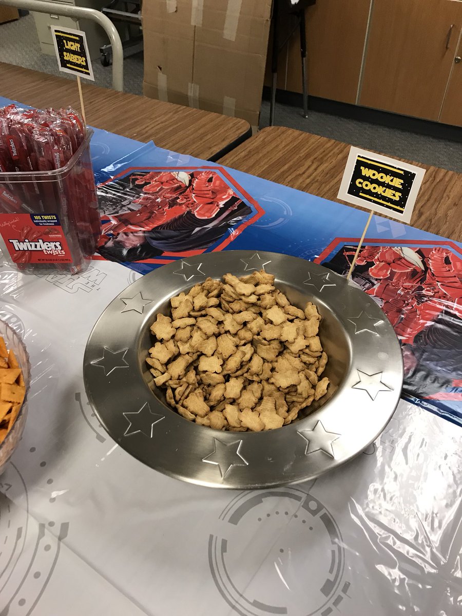 Mrs_Rumsey1's tweet photo. Such a fun and special treat to celebrate!  Thanks @ConnieCmay, @MisterG1906, and @teresaburnsrob1 #MayTheFourthBeWithYou https://t.co/BAKUQsnKGt