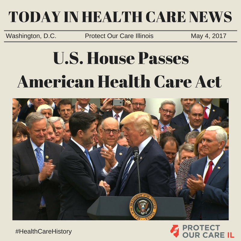 ProtectILCare's tweet photo. One year ago today the U.S. House voted to repeal the ACA, which would have ripped health coverage away from millions, raised health costs, imposed an age tax on older Americans, slashed Medicaid, and gutted protections for pre-existing conditions. #HealthCareHistory #ILsaveACA https://t.co/ls133ANtbE