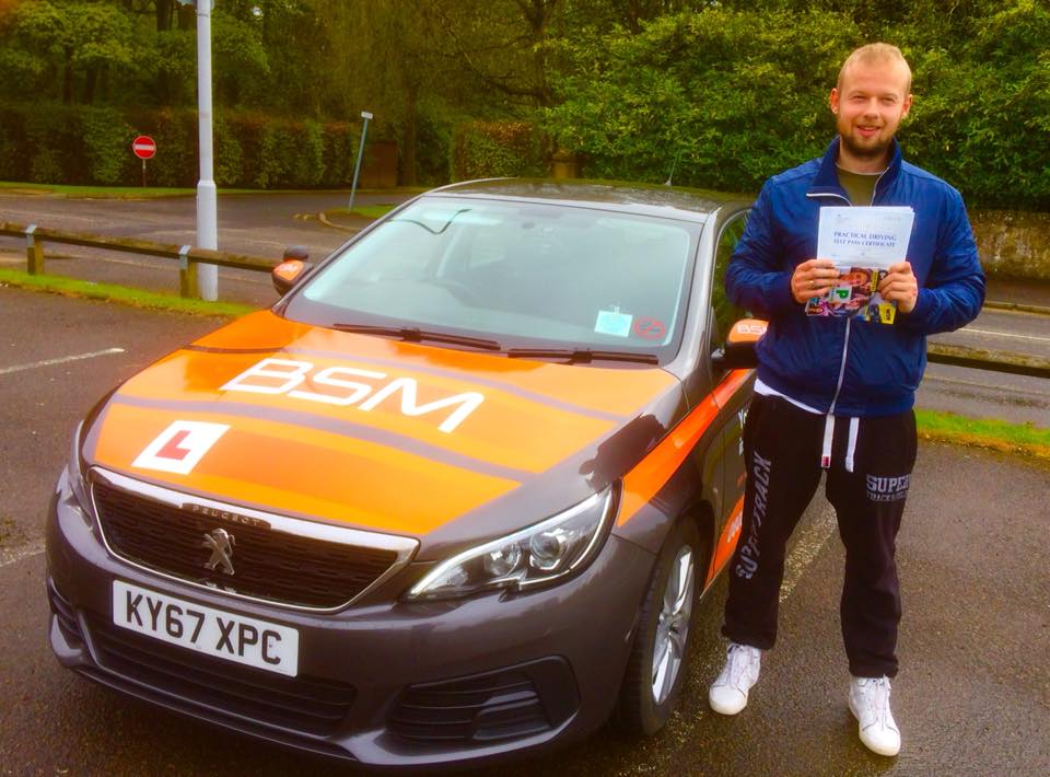 Huge well done to Damien on passing his test today 👍 #BSM