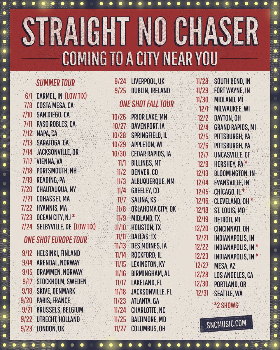 SNCmusic's tweet image. In 2008 we had one shot to leave our jobs, reunite the group, record an album, and tour the world. 10 years later we're celebrating that, because of amazing fans like you, we took our shot and our dreams came true. So join us this fall as we hit the road for the One Shot Tour!