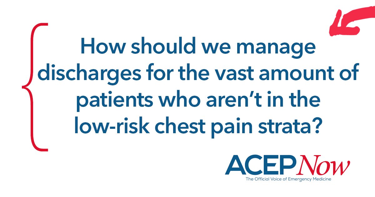 ACEPNation's tweet image. Assessing safety for discharge truly breaks down into these two questions: 
1) Have I adequately ruled-out an #ACS on today‘s visit?
2) What follow-up or additional testing will prevent a future MACE? #FOAMed #EMlit 

Full article here: acepnow.com/article/safe-d…