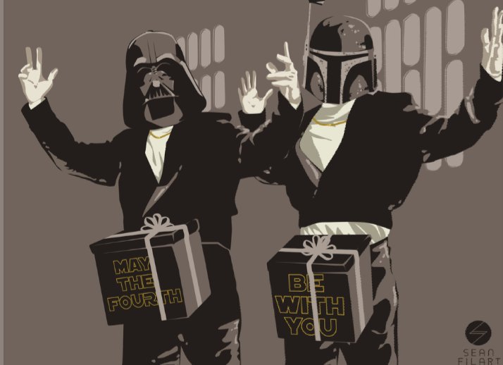 Happy Star Wars day. May the fourth be with you!! #holysithitshere is today a paid holiday? It should be 🎤💥