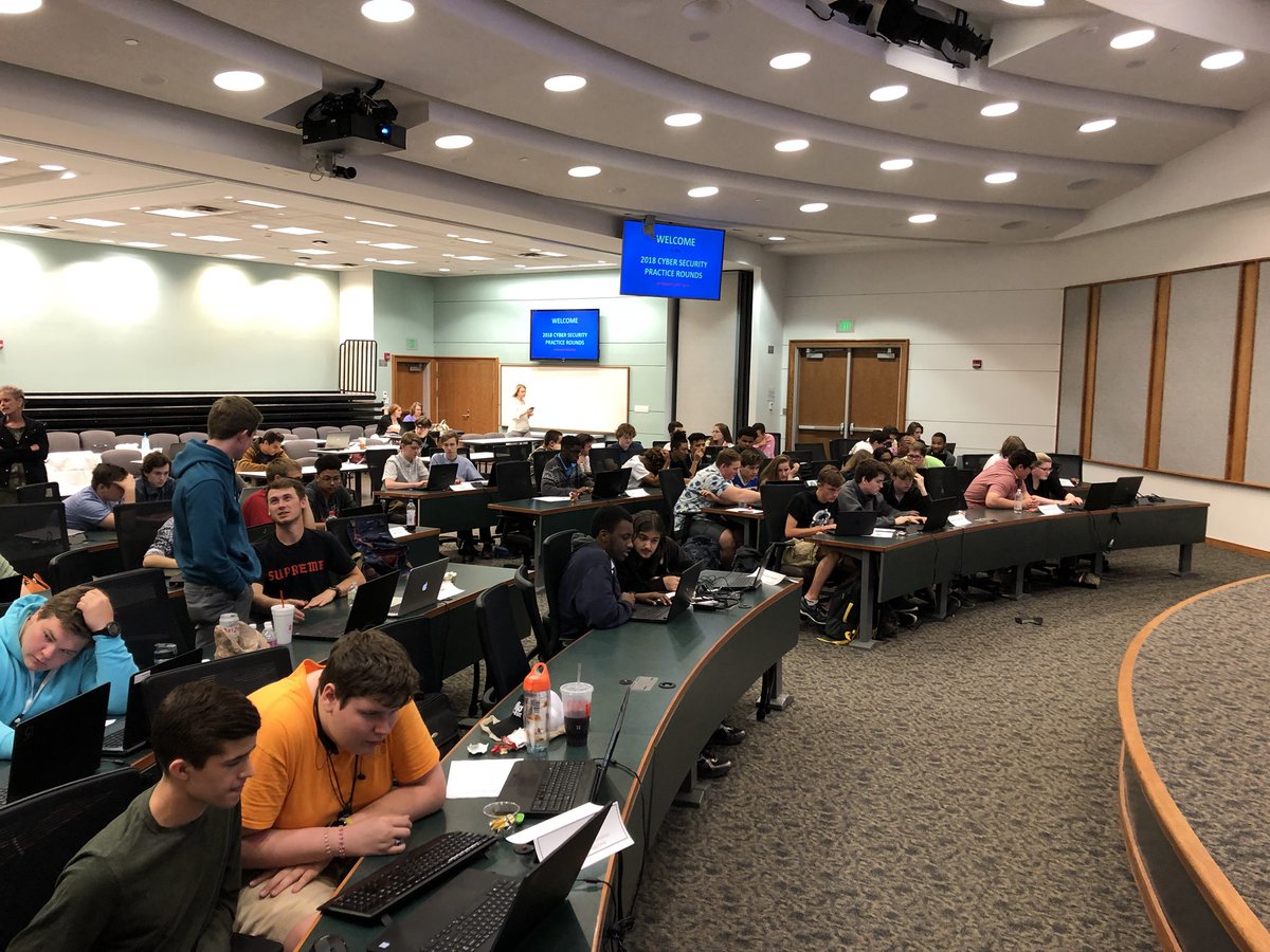 tdoughertyvb's tweet image. #2018cybersecurity practice round has begun!