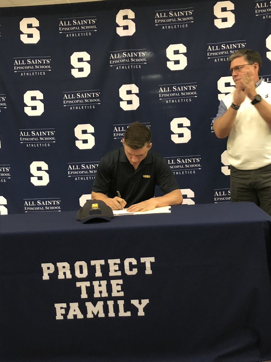 All Saints is officially sending their first wrestler to a Division 1 program! Congrats on signing with <a href="/UNCBearsWrestle/">UNC Bears Wrestling</a>! Now the real work starts!