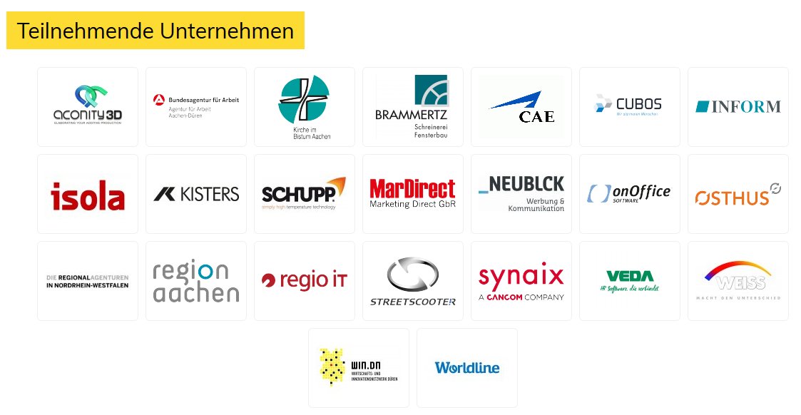 TemaMarketing's tweet photo. Bist du in der Region #Aachen, #Düren, #Heinsberg auf der Suche nach neuen Herausforderungen? Dann sei am 17. Mai bei der #DigitalJobzone dabei, der ersten virtuellen Karrieremesse der Region. Diese Unternehmen freuen sich auf deinen Besuch. https://t.co/4PwX0beZtR