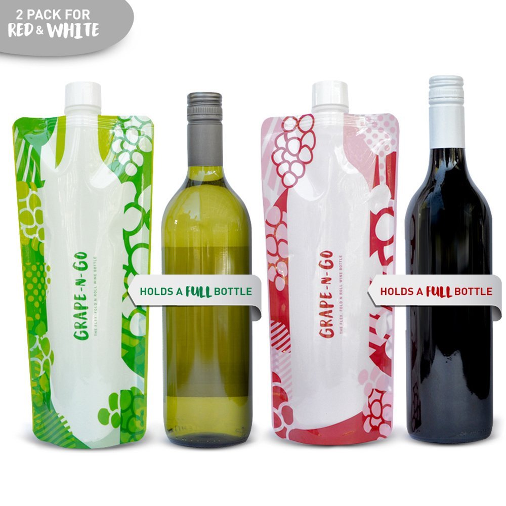 Flexible and Foldable #Wine Bottles to Go - Twin Pack amzn.to/1RjHGJQ #winelovers #vino #wineoclock