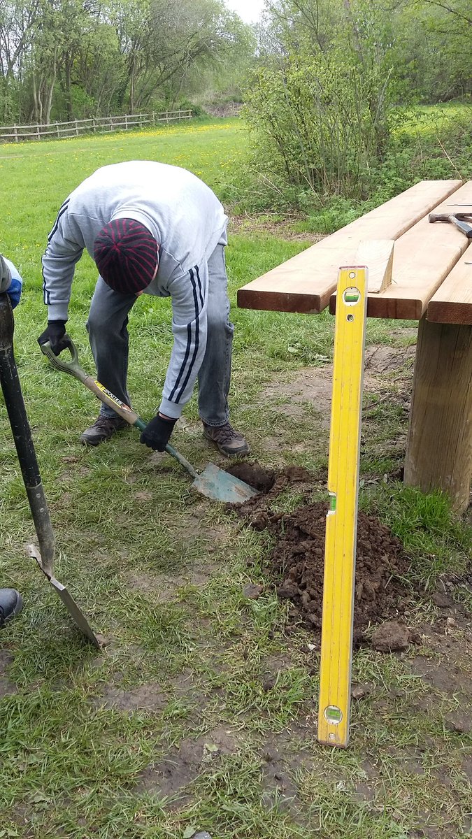 fitforwork1's tweet photo. @fitforwork1 straight back to work installing #wheelchair accessible picnic bench's after receiving their @healthandsafety #certificates with @StaffsWildlife @Derbyshirecc at #taptonlock https://t.co/2hYmE3AOUg