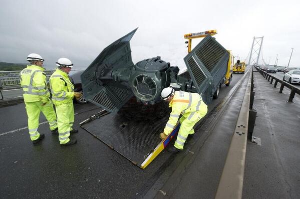 Remembering the day Darth Vader broke down on the Forth Road Bridge

#MayTheForthBeWithYou #MayTheFourthBeWithYou #StarWarsDay