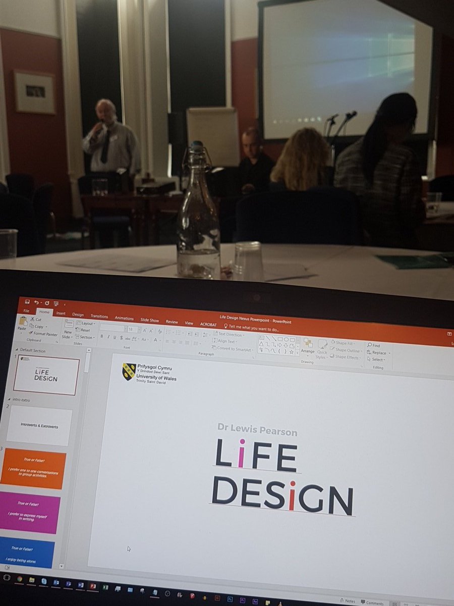 DrLewisPearson's tweet photo. Making some last minute adjustments to my presentation on Life Design at the Wales Nexus Conference later today at the Dylan Thomas Centre #lifedesign #uwtsd @UWTSDStudents #walesnexusconference https://t.co/fvZ9hzDLty