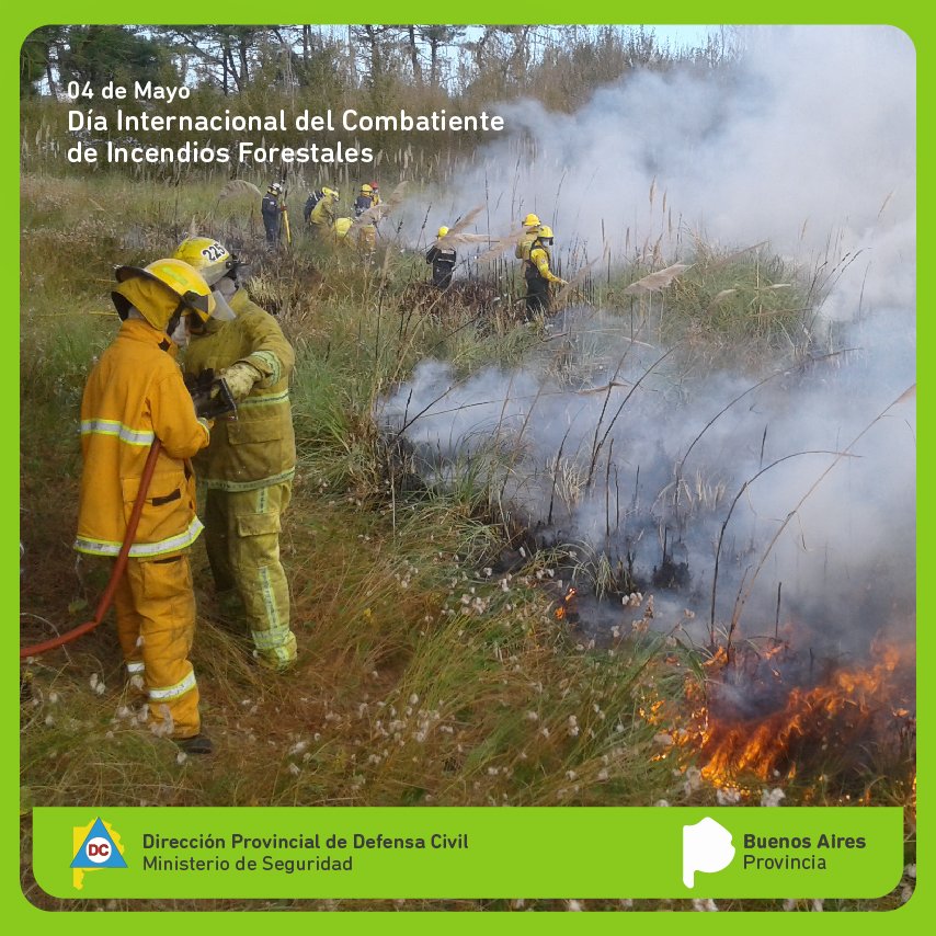 defensacivilpba's tweet photo. Hoy saludamos a los brigadistas forestales del país y, especialmente, a los de la provincia de Buenos Aires, al conmemorarse el Día Internacional del Combatiente de Incendios Forestales. @IFFD @MinSeg @SeguridadProv @cristianritondo https://t.co/jp4CMLu8LP