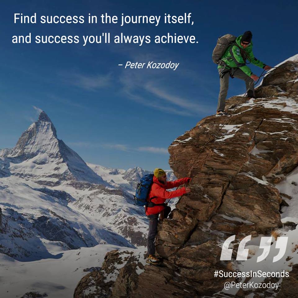 PeterKozodoy's tweet photo. My advice: Cherish the journey. #SuccessInSeconds #Entrepreneur #Tips #TipOfTheWeek #Business #Success #Journey #Achieve https://t.co/VRSgvPuxR1